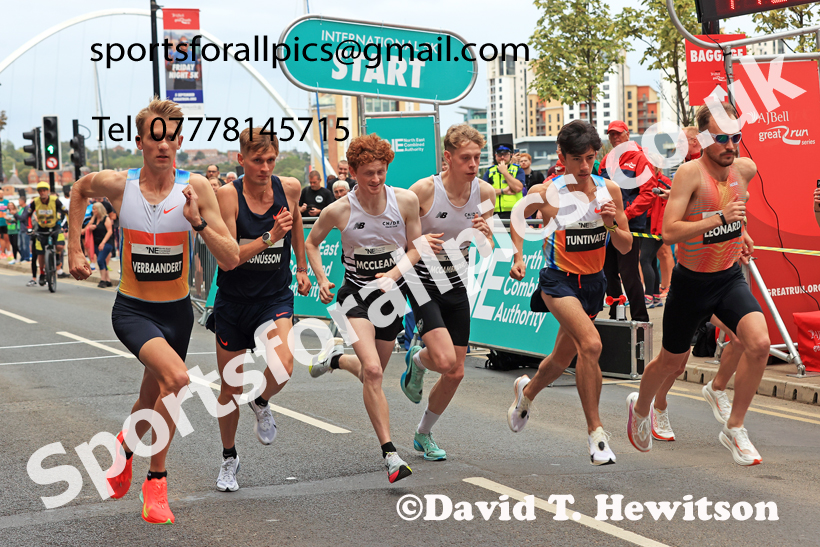 Elite Mens 5k, AJ Bell Great North 5k. Photo: David T. Hewitson/Sports for All Pics